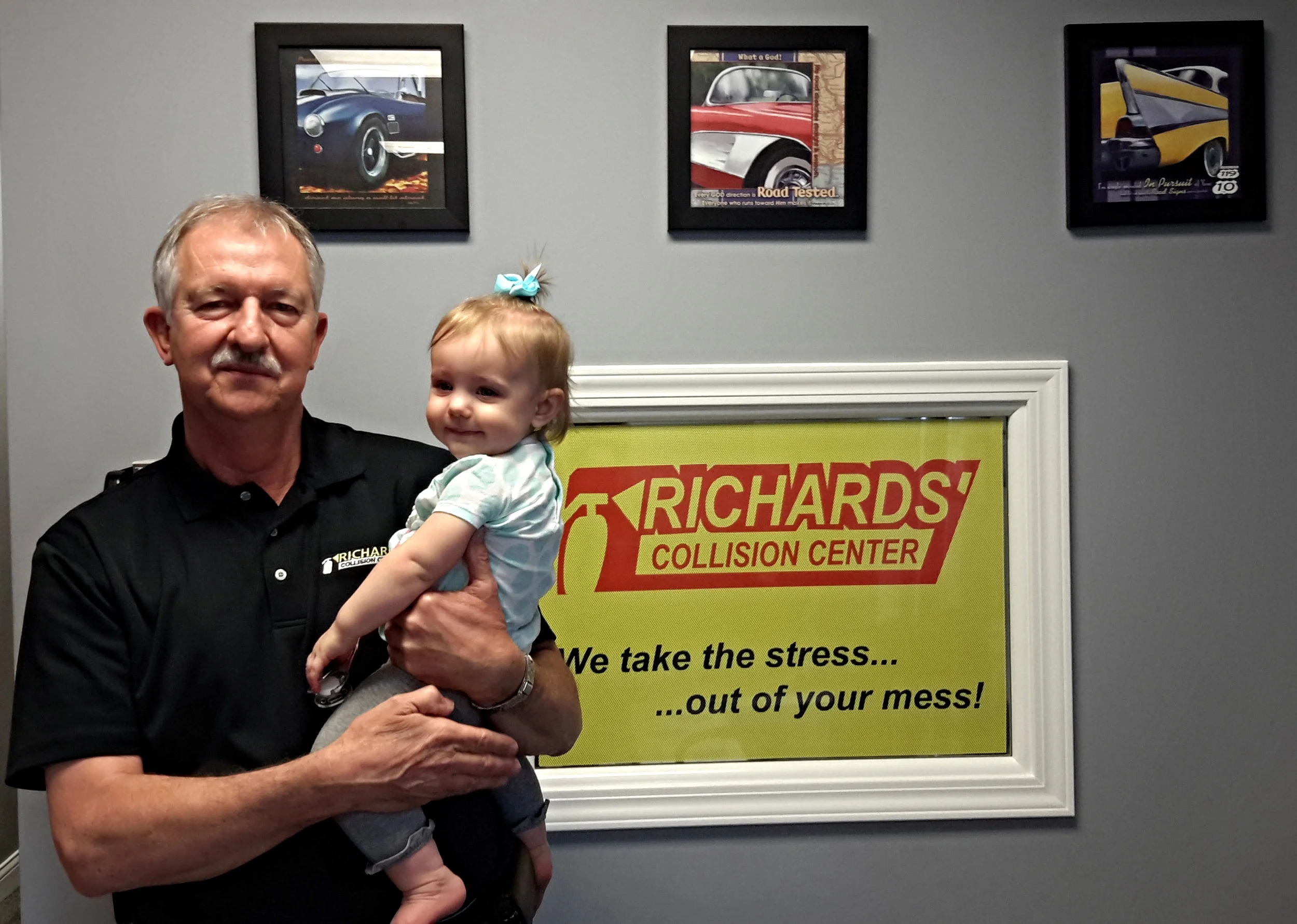 Richard Singleton, Owner, with, Granddaughter, Sophia