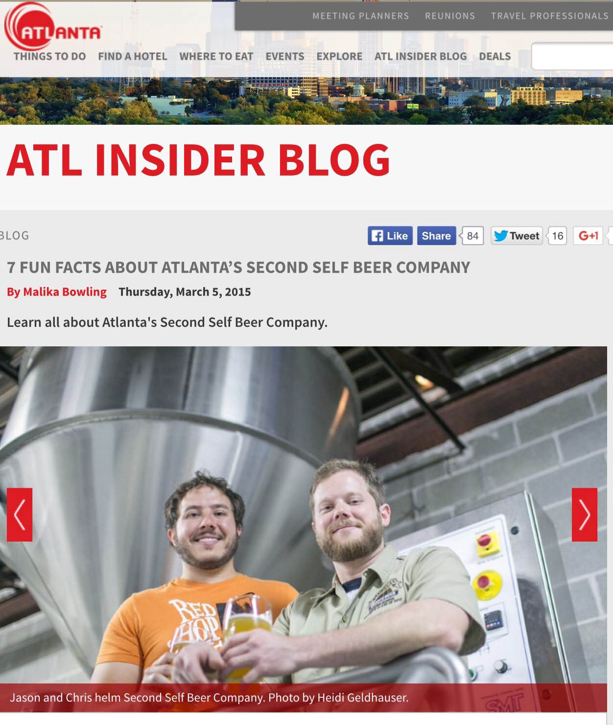 Atlanta.net , March 5th, 2015, 7 Fun Facts about Atlanta's Second Self Beer Company