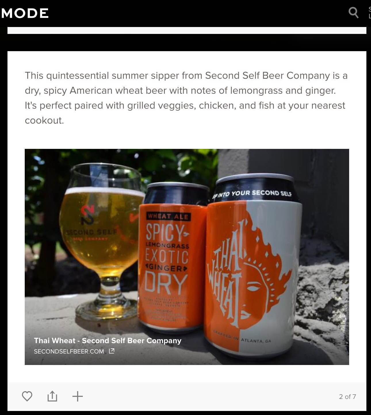 Mode.com , June 29th, 2015, “It's in the Can: Toast Summer With These Atlanta Brews”