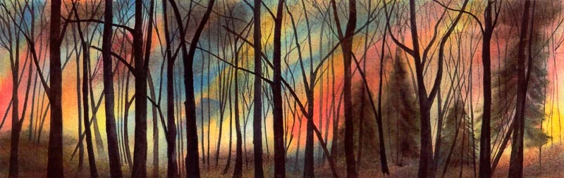Backdrop Paint Elevation "Dancing in the Park" Paramount Hotel Theatre, NYC 1984