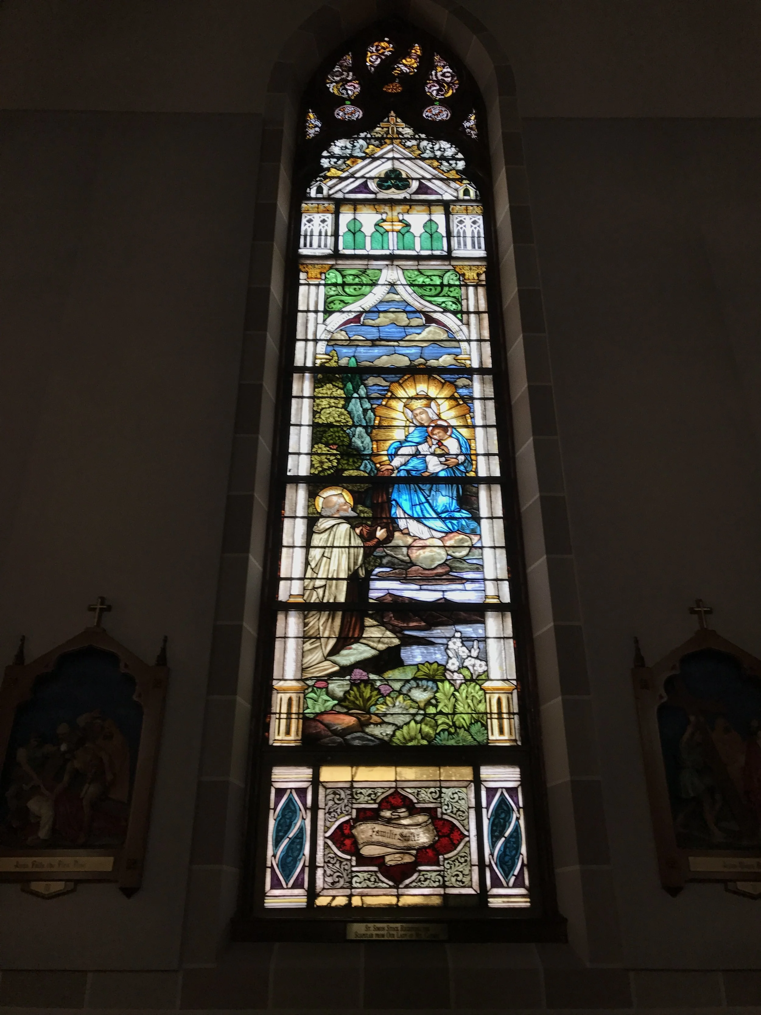Our Lady of Mt. Carmel Window (Before).JPG
