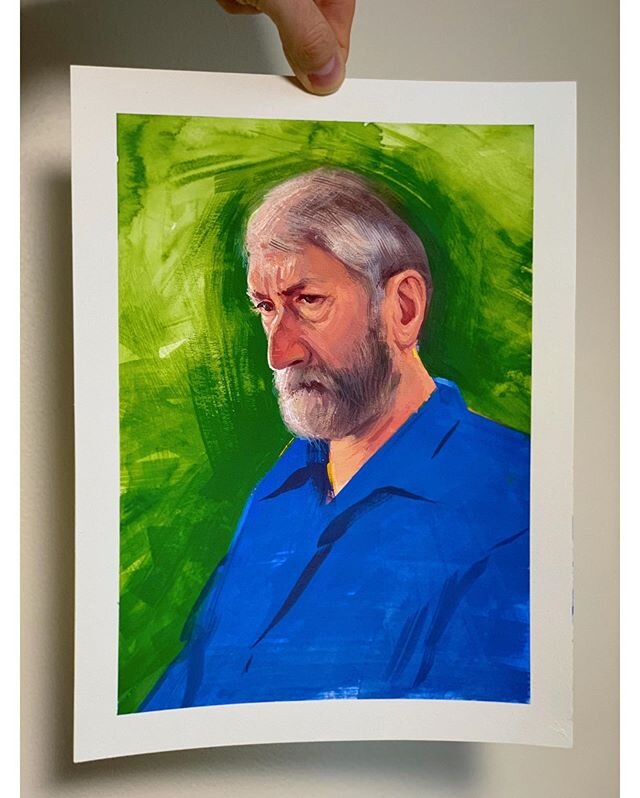 Here&rsquo;s the little gouache painting of my Dad I did the other day. #stayingthefuckhome is a mighty strange thing, but in all honesty I can&rsquo;t say that it hasn&rsquo;t been without it&rsquo;s charms. Having the time &amp; inclination to spen