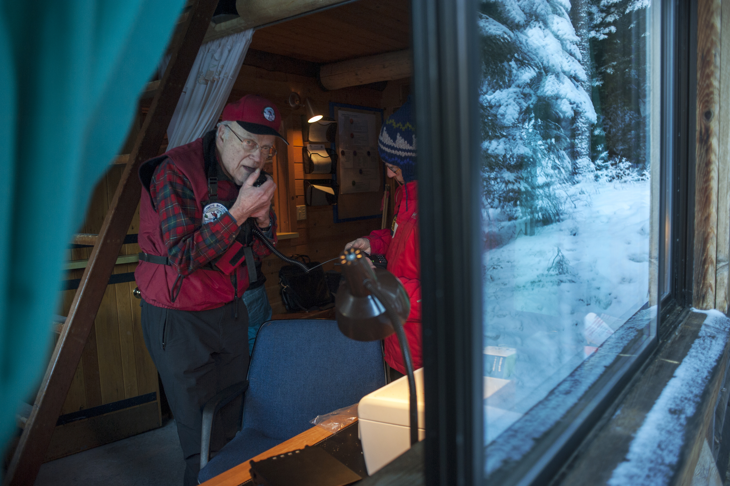 Dave Predeek, 73, broadcasts the temperature and ski conditions at Fold Lake Sno-Park. When Predeek isn't on the mountain, he volunteers at Mount Pisgah Aboretum and the Obsidians of Eugene. 