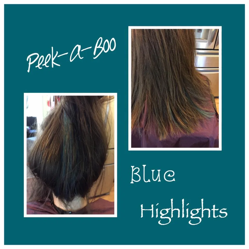 Peek-A-Boo Blue Highlights
