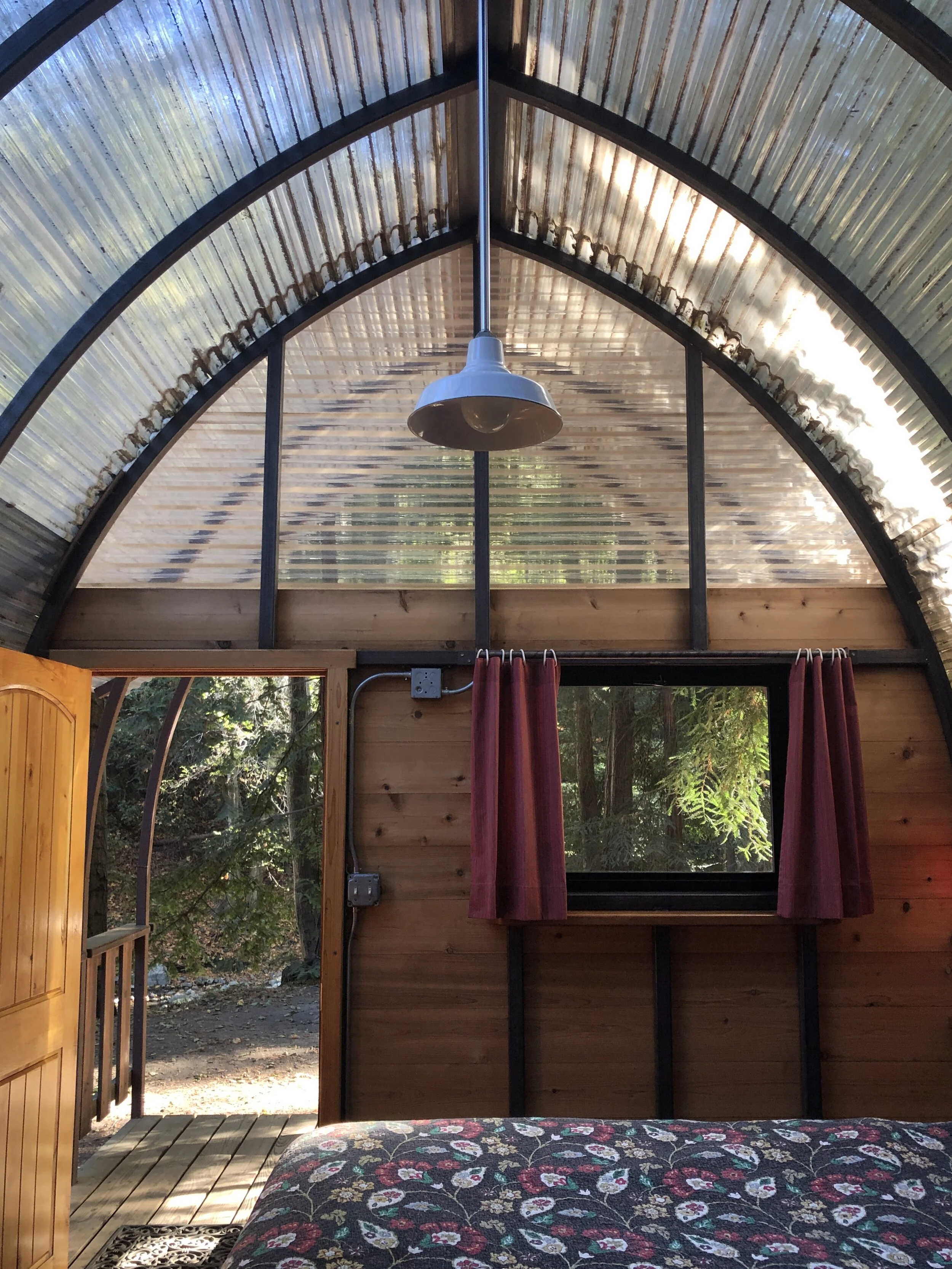 Inside of the cabin at Big Sur Campground