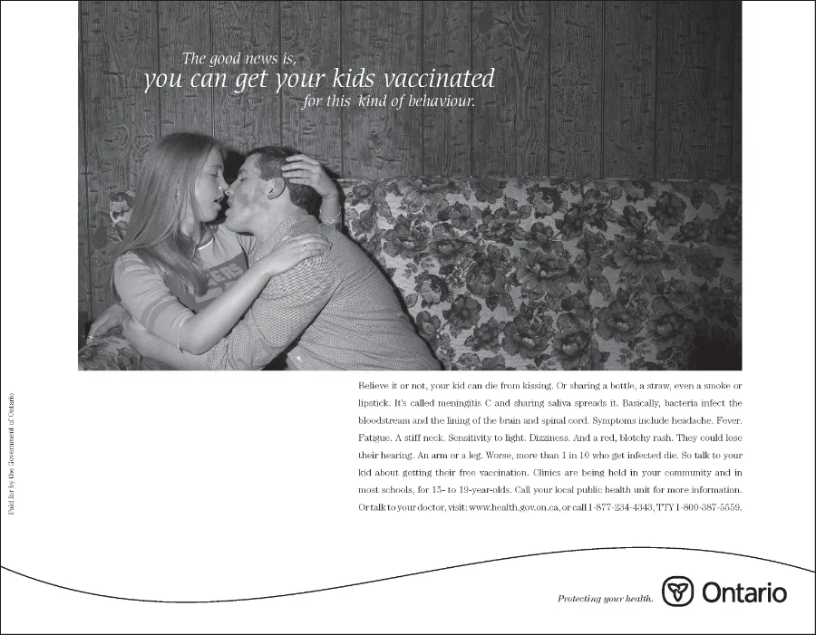  Meningitis is the kissing disease!  A.D.:&nbsp;  Clive Matthews   C.D.:&nbsp;  David Rosenberg  