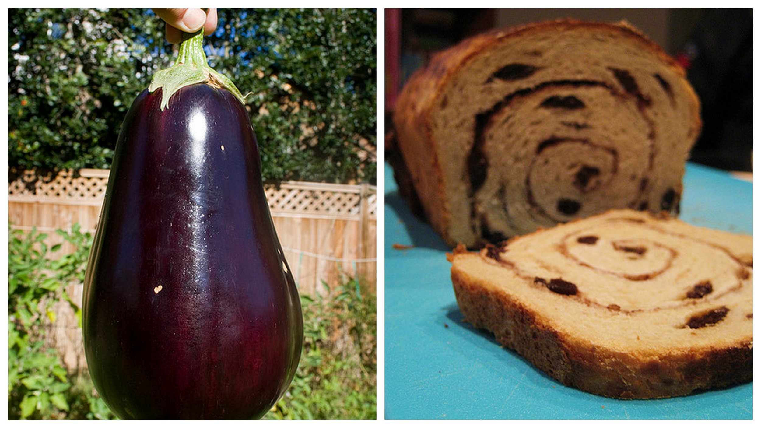 Eggplant and Cinnamon bread .