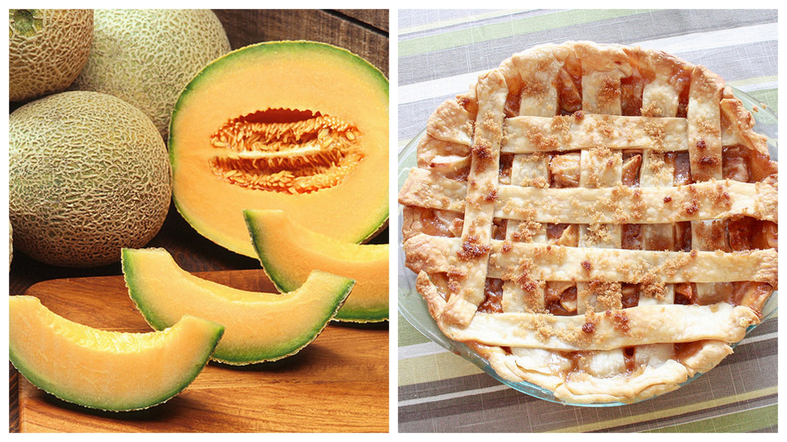 Cantaloupe and Apple pie .