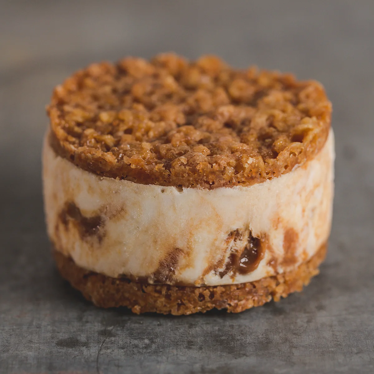 Banana Bourbon Caramel on Oatmeal Lace