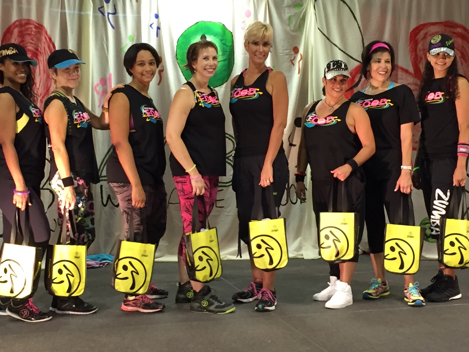 Licensed area Zumba instructors at the 2015 Charity Event.
