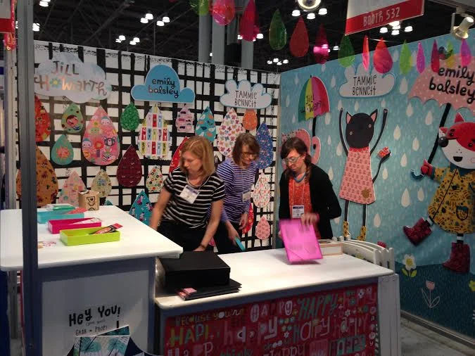 Happy Happy Preparing their booth!