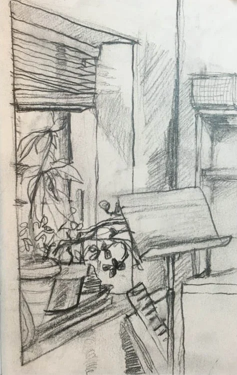 Music studio window