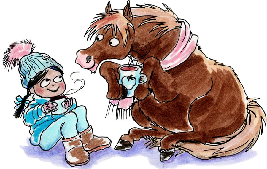 Good friends are made for hot chocolate and hot cider.