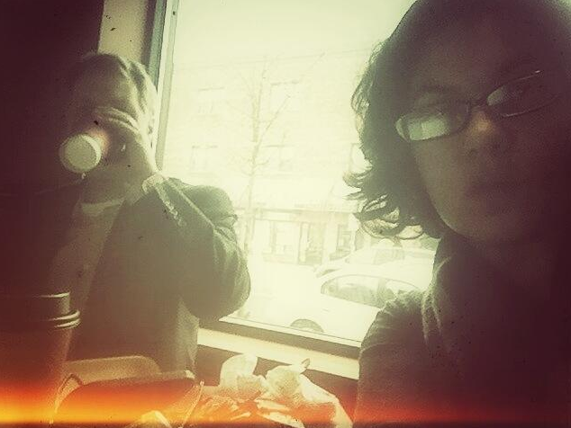Me and my guy on a working lunch