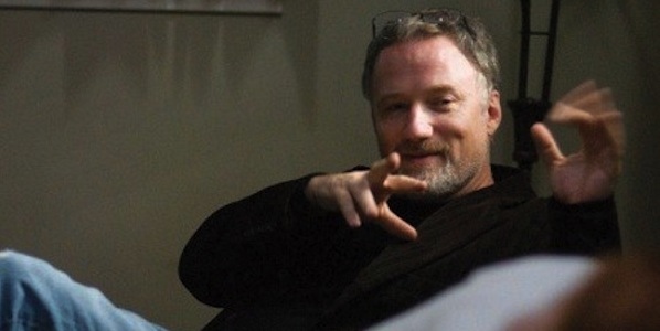 David Fincher on the set of The Social Network