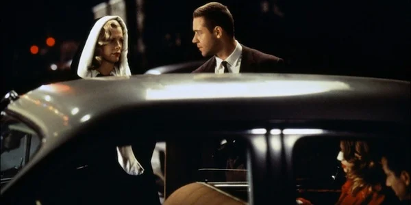 Russell Crowe and Kim Basinger in Curtis Hanson's L.A. Confidential