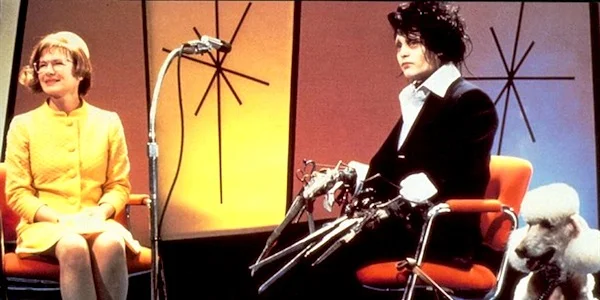 Dianne Wiest and Johnny Depp in Tim Burton's Edward Scissorhands