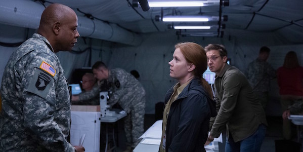 Forest Whitaker, Amy Adams and Jeremy Renner in Denis Villeneuve's Arrival