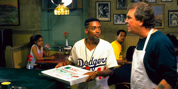 Spike Lee and Danny Aiello in Spike Lee's Do the Right Thing