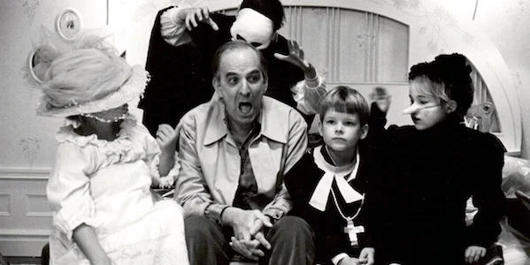 Ingmar Bergman on the set of Fanny & Alexander