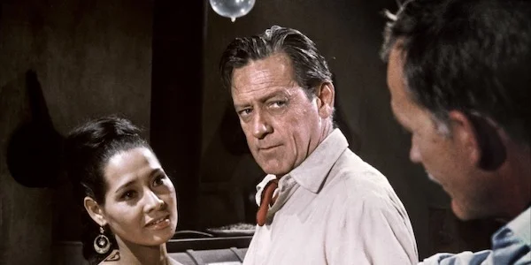 Elsa Cardenas, William Holden, and Ben Johnson in Sam Peckinpah’s Wild Bunch
