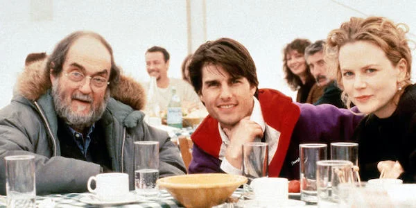 Stanley Kubrick with Tom Cruise and Nicole Kidman on the set of Eyes Wide Shut