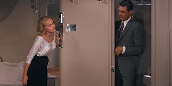 Eva Marie Saint and Cary Grant in Alfred Hitchcock’s North by Northwest