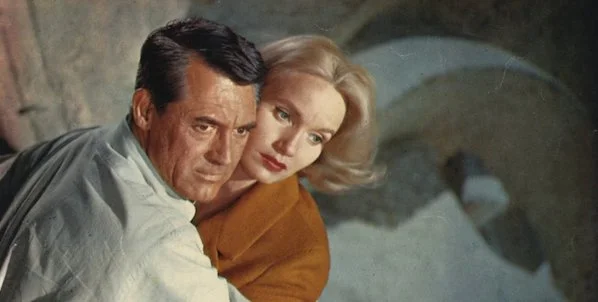 Cary Grant and Eva Marie Saint in Alfred Hitchcock’s North by Northwest