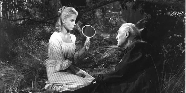 Bibi Andersson and Victor Sjöström in Ingmar Bergman’s Wild Strawberries