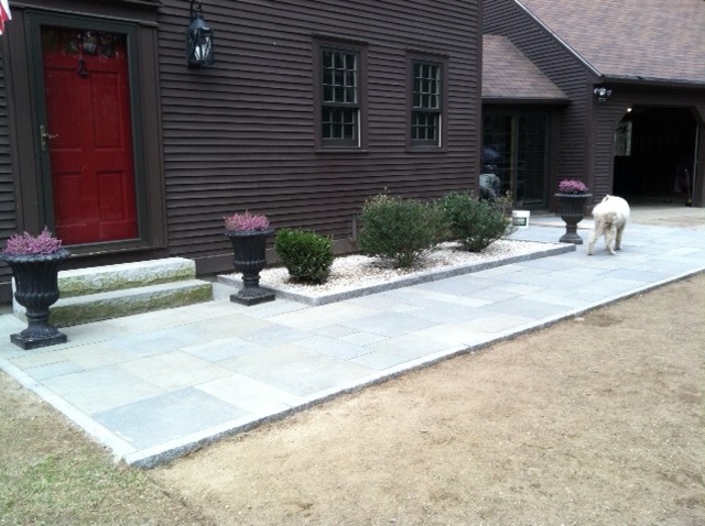 Bluestone walkway and patio with Granite Edging