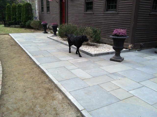 Bluestone walkway and patio with Granite Edging