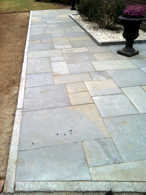 Bluestone walkway and patio with Granite Edging