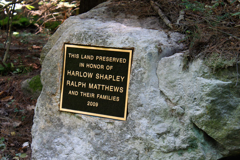 Small Bronze Plaque set into a boulder