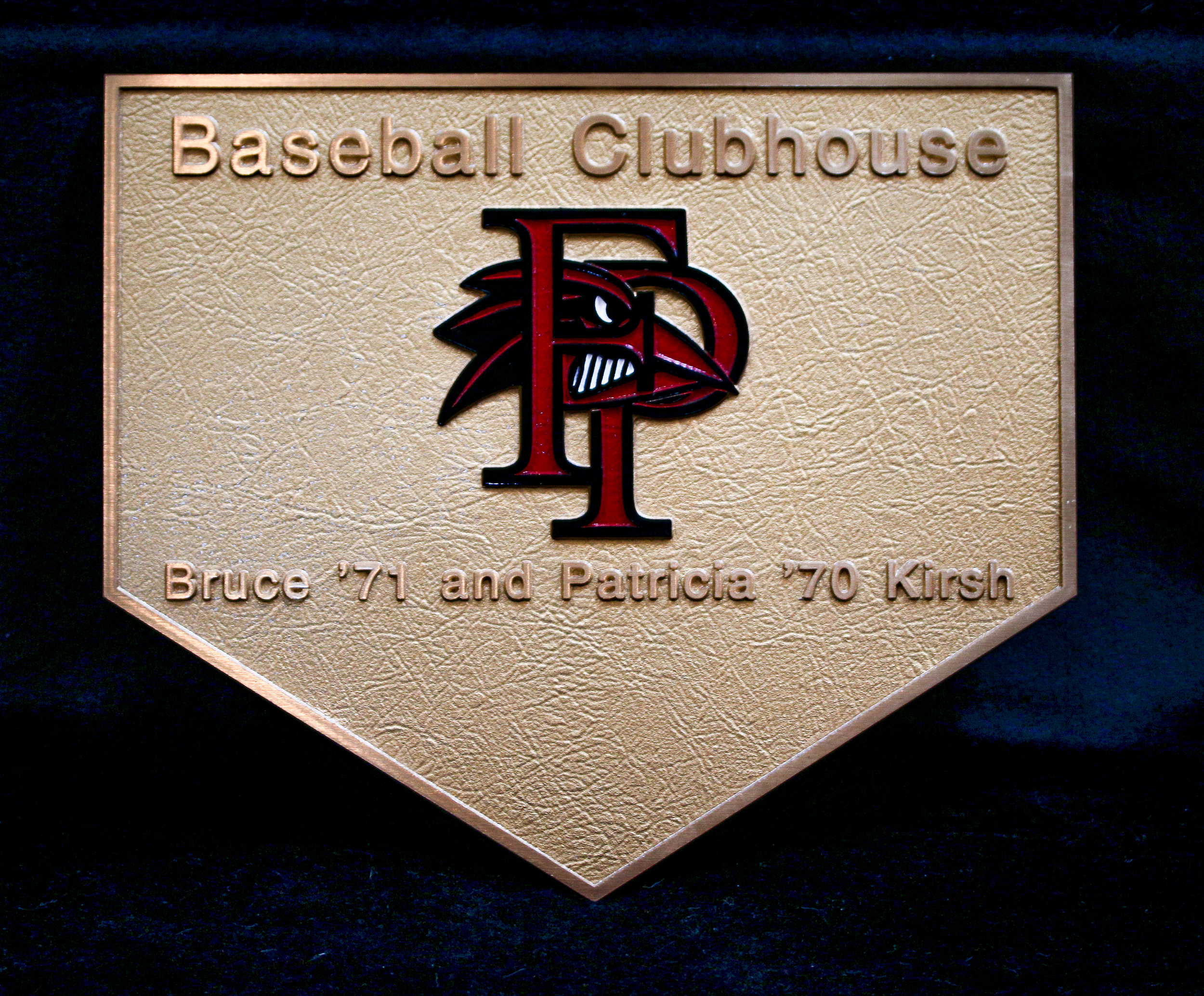 Home Plate Clubhouse Plaque