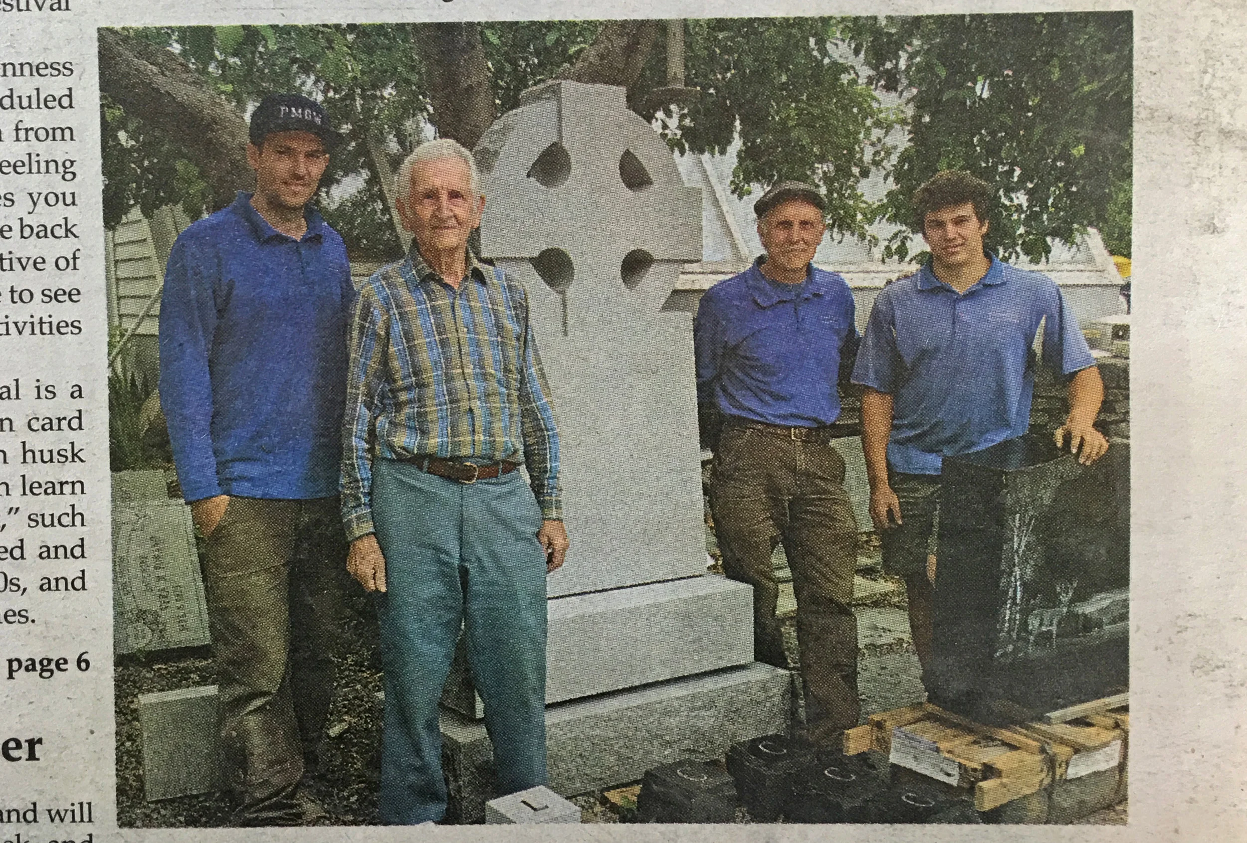Left to Right: Broderick, Hans, John, Alex - Three generations