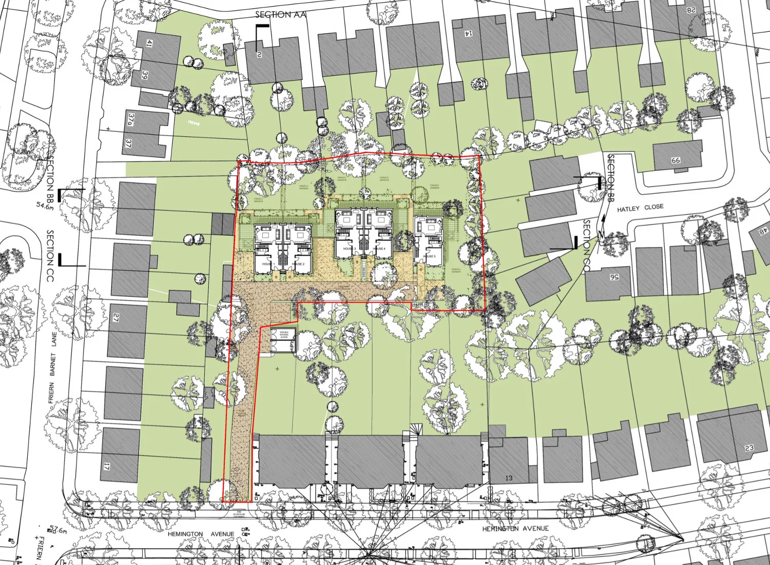site plan coloured five units.JPG