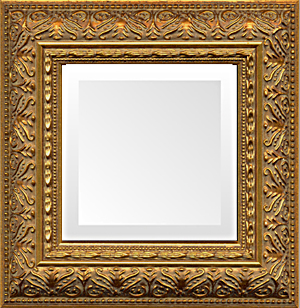 gold ornate small mirror made in usa