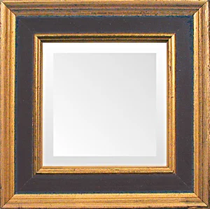 black gold panel traditional small decorative mirror