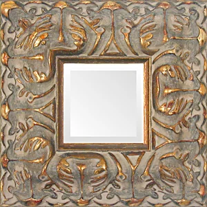 Large Baroque Antique Gold Ornate Museum Mirror.jpg