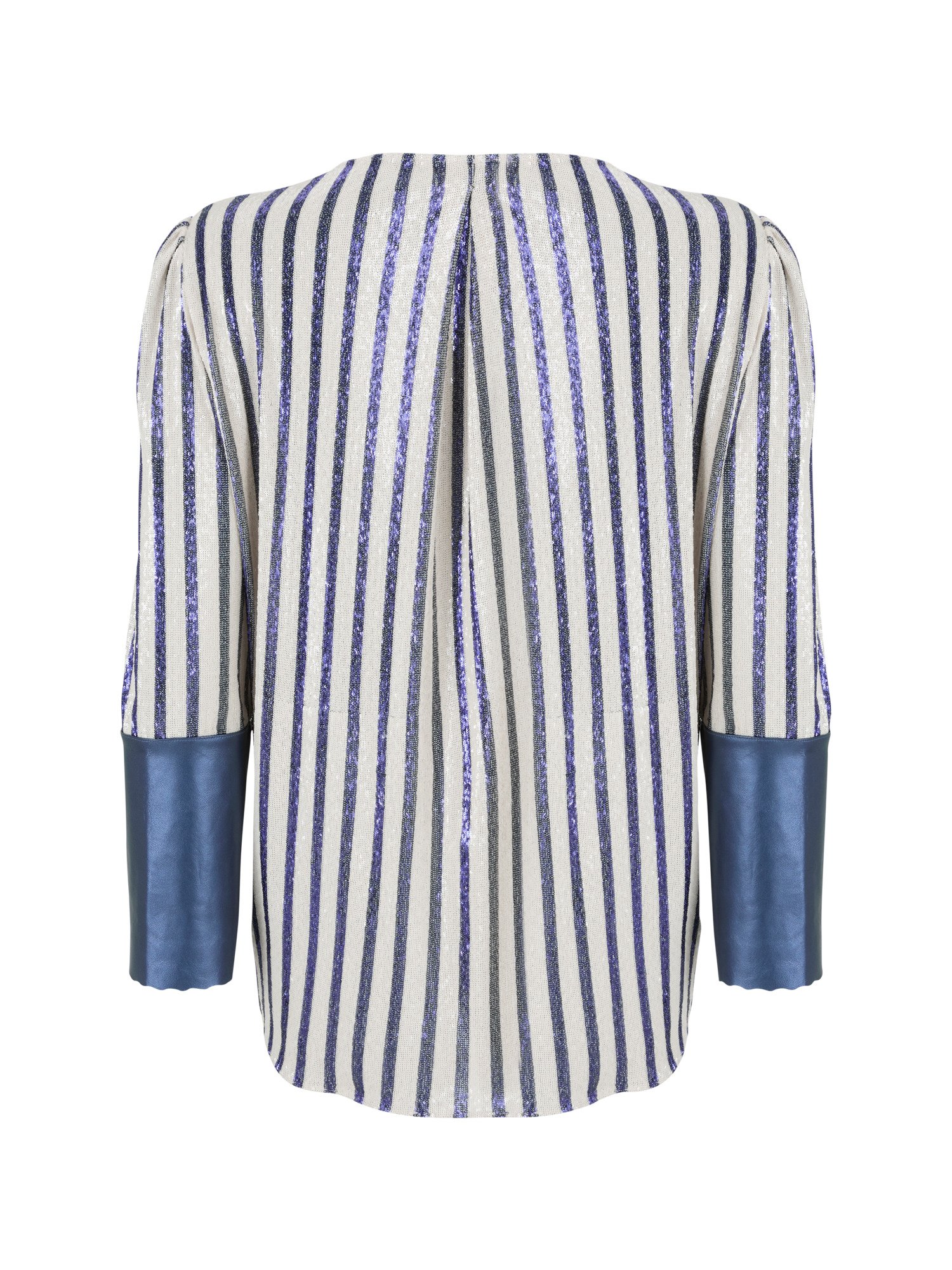 Tabby shirt - Navy and white sequin - back.jpg