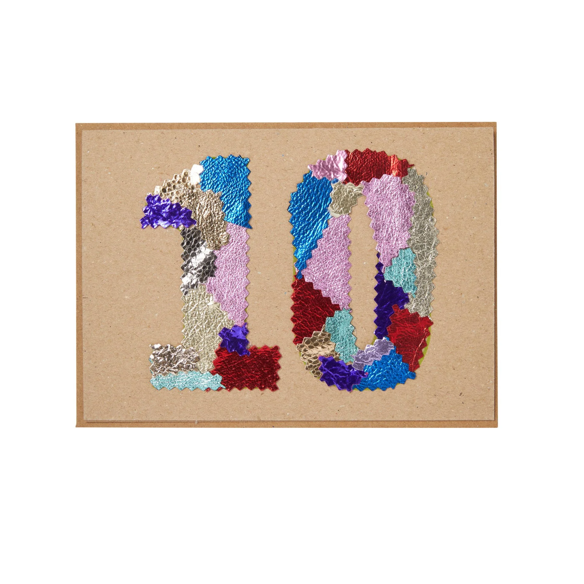 Manley greeting card number 10 made from leather off cut's