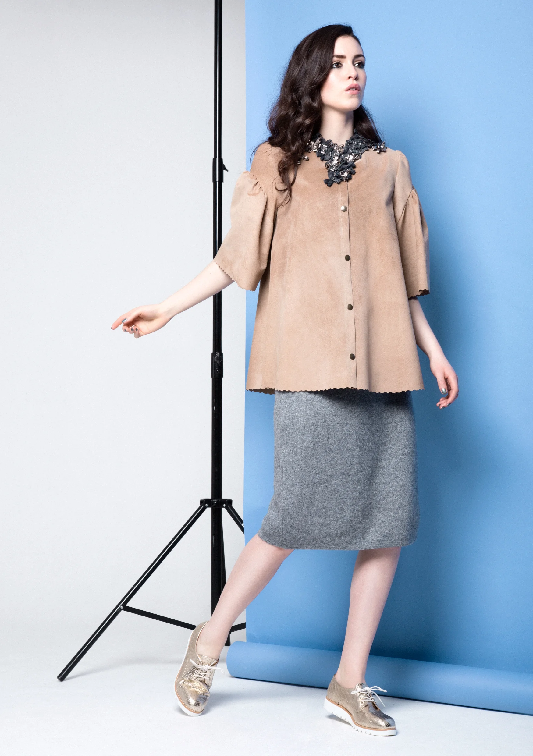 Maya Leather Coat /// Sand