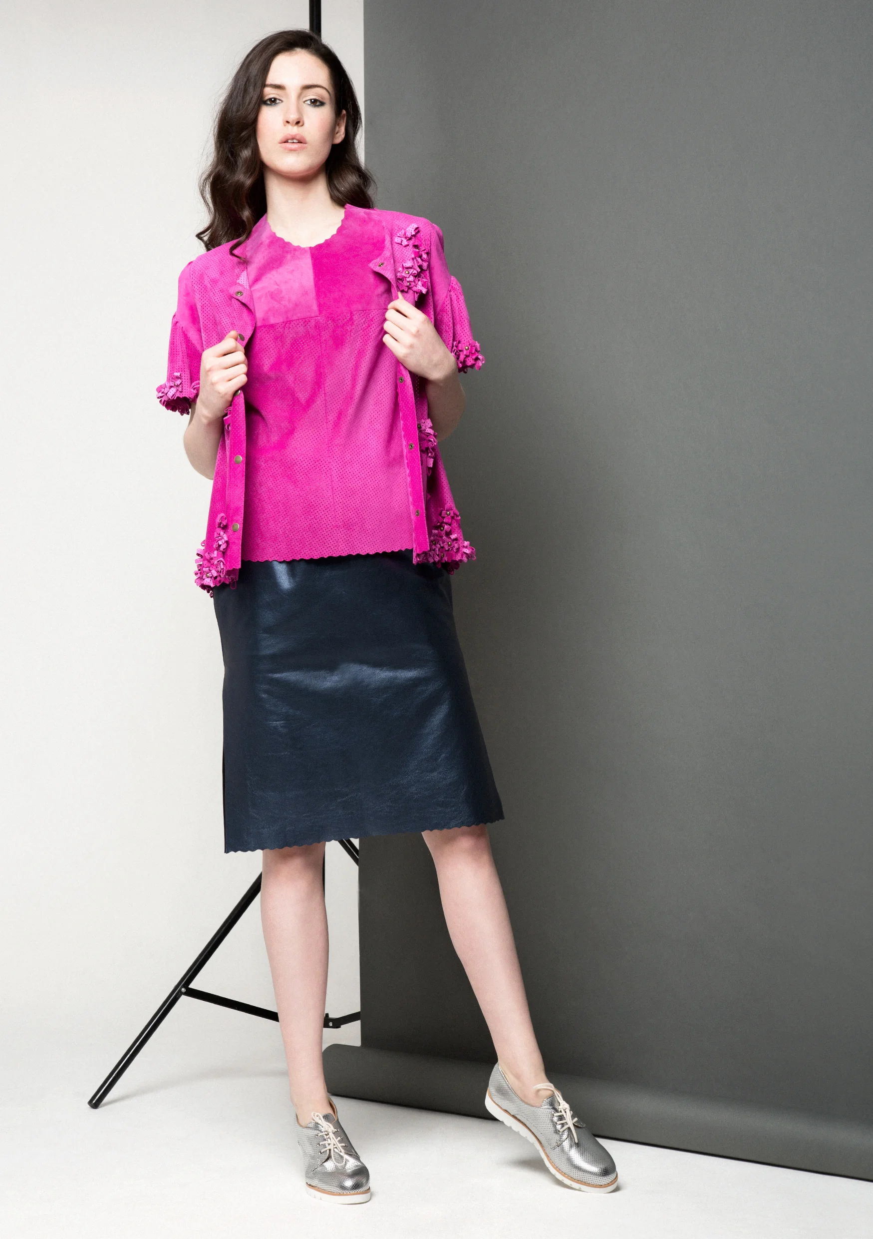 Maya Bow Jacket /// Fuschia