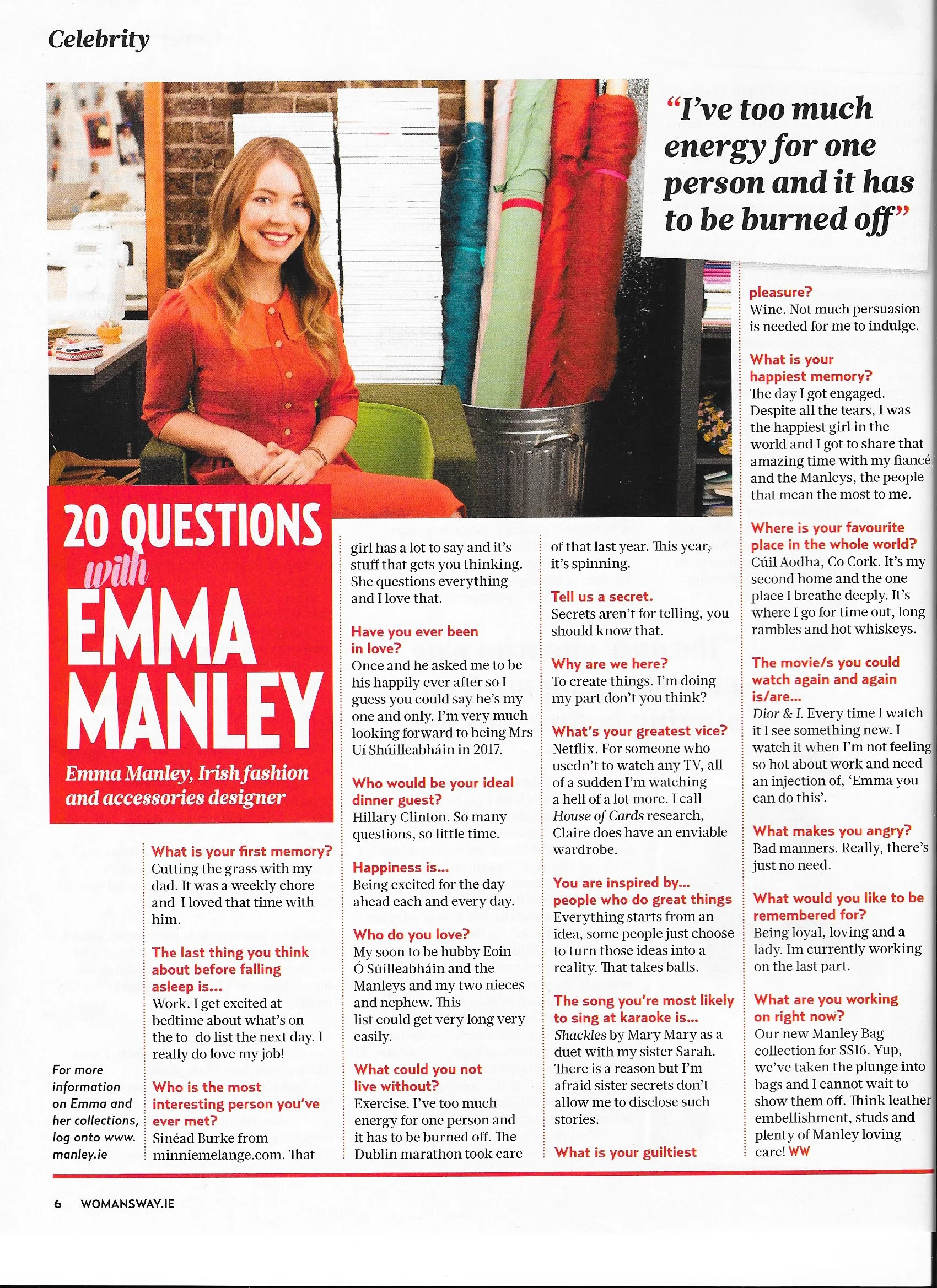 20 Questions with Emma Manley