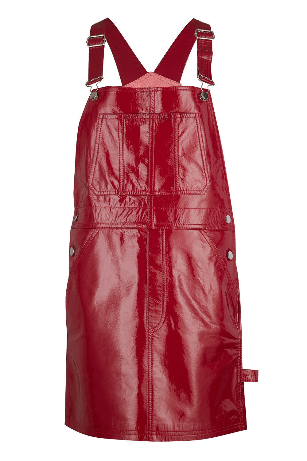 red patent leather dress