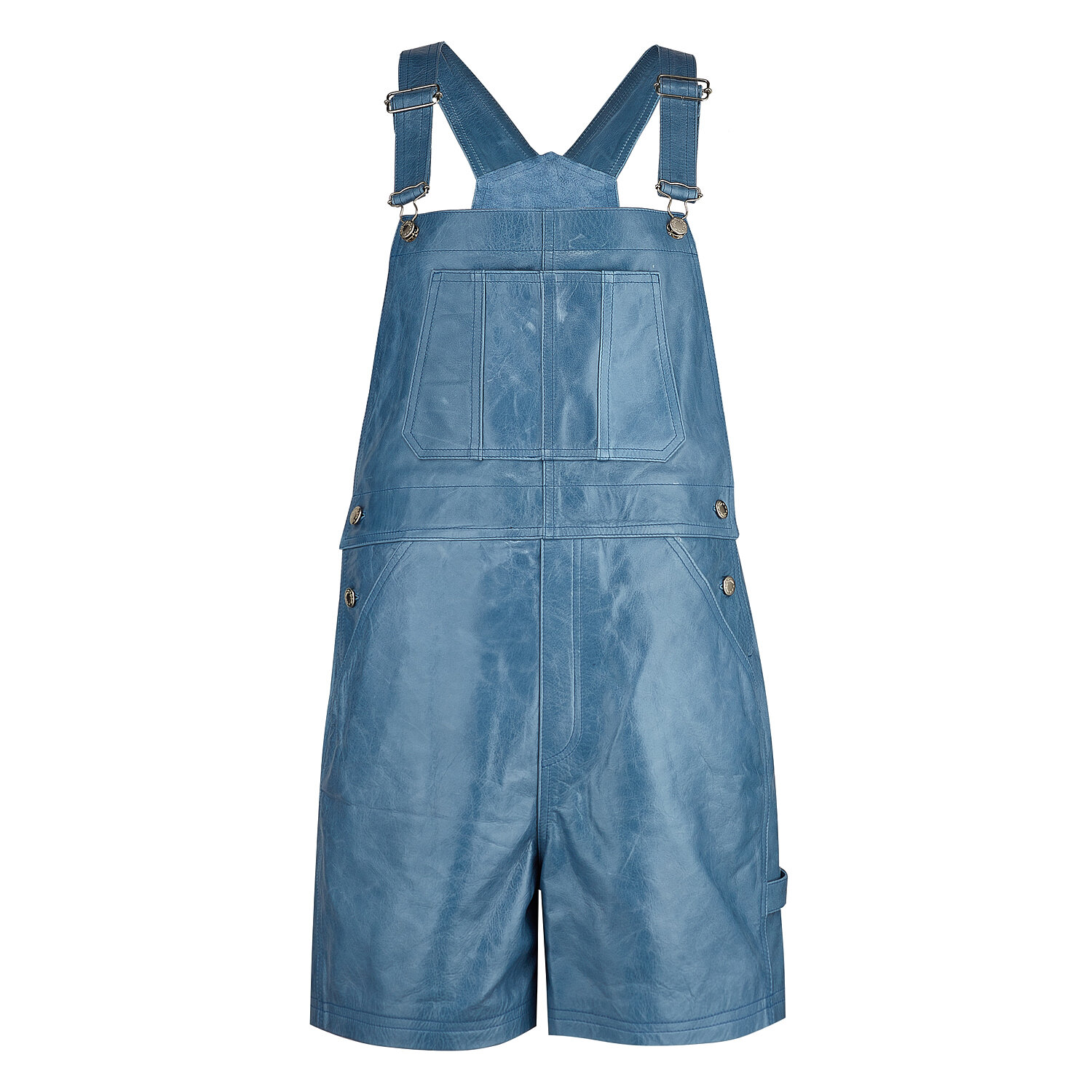 Parker leather dungarees - Moody blue — By Irish Fashion Brand Manley