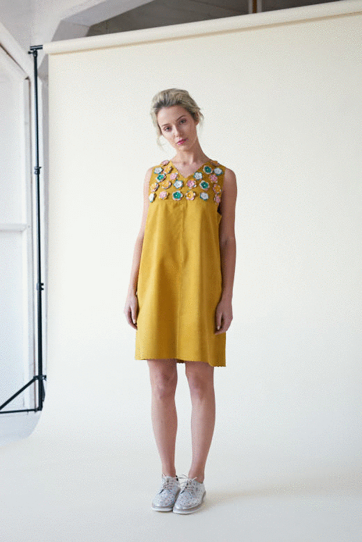 Manley SS17 - Parker Dress {yellow}.gif