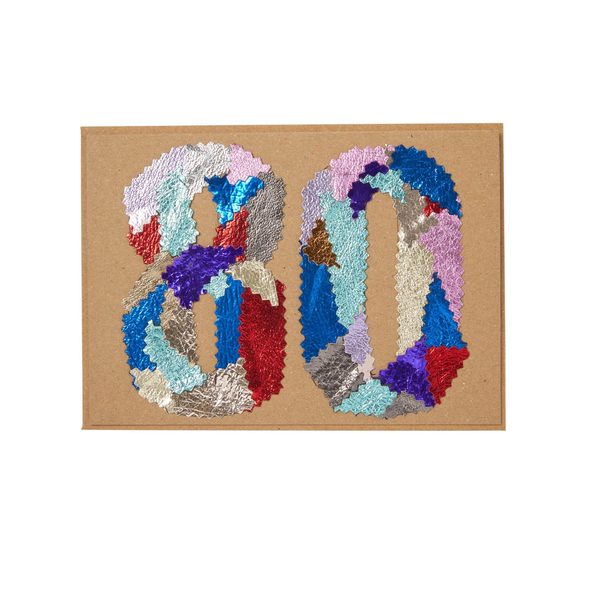 Manley greeting card number 80 made from leather off cut's