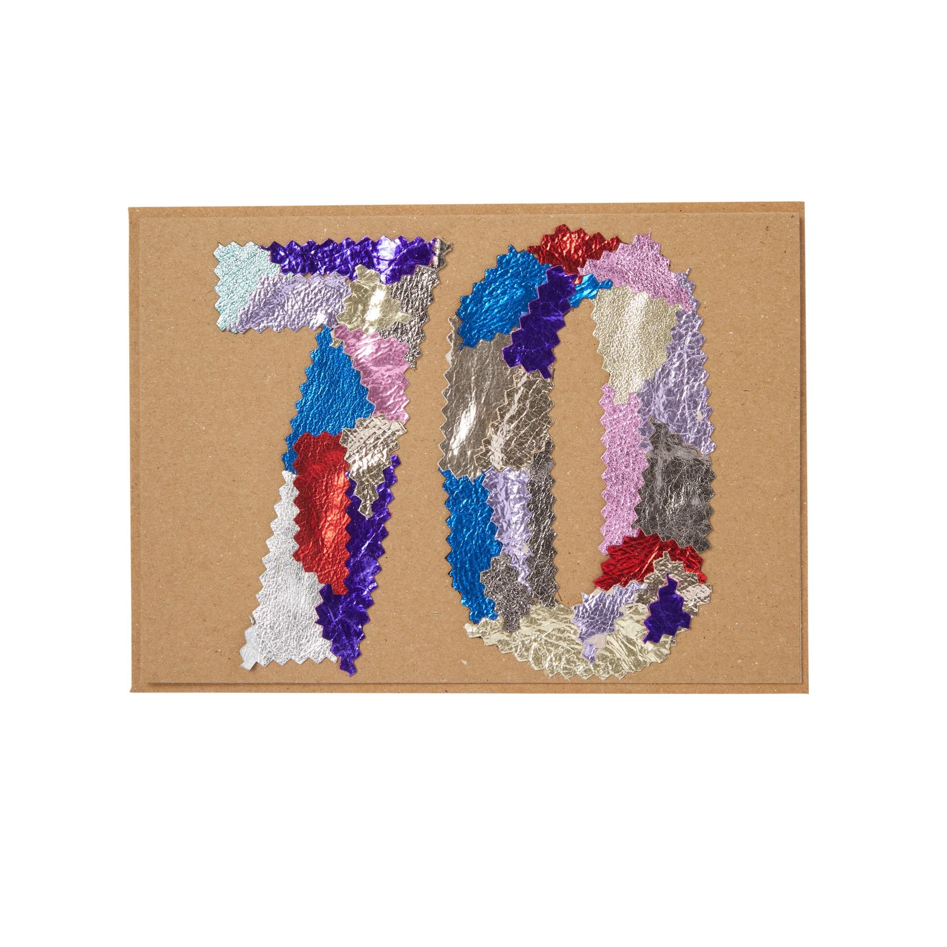 Manley greeting card number 70 made from leather off cut's