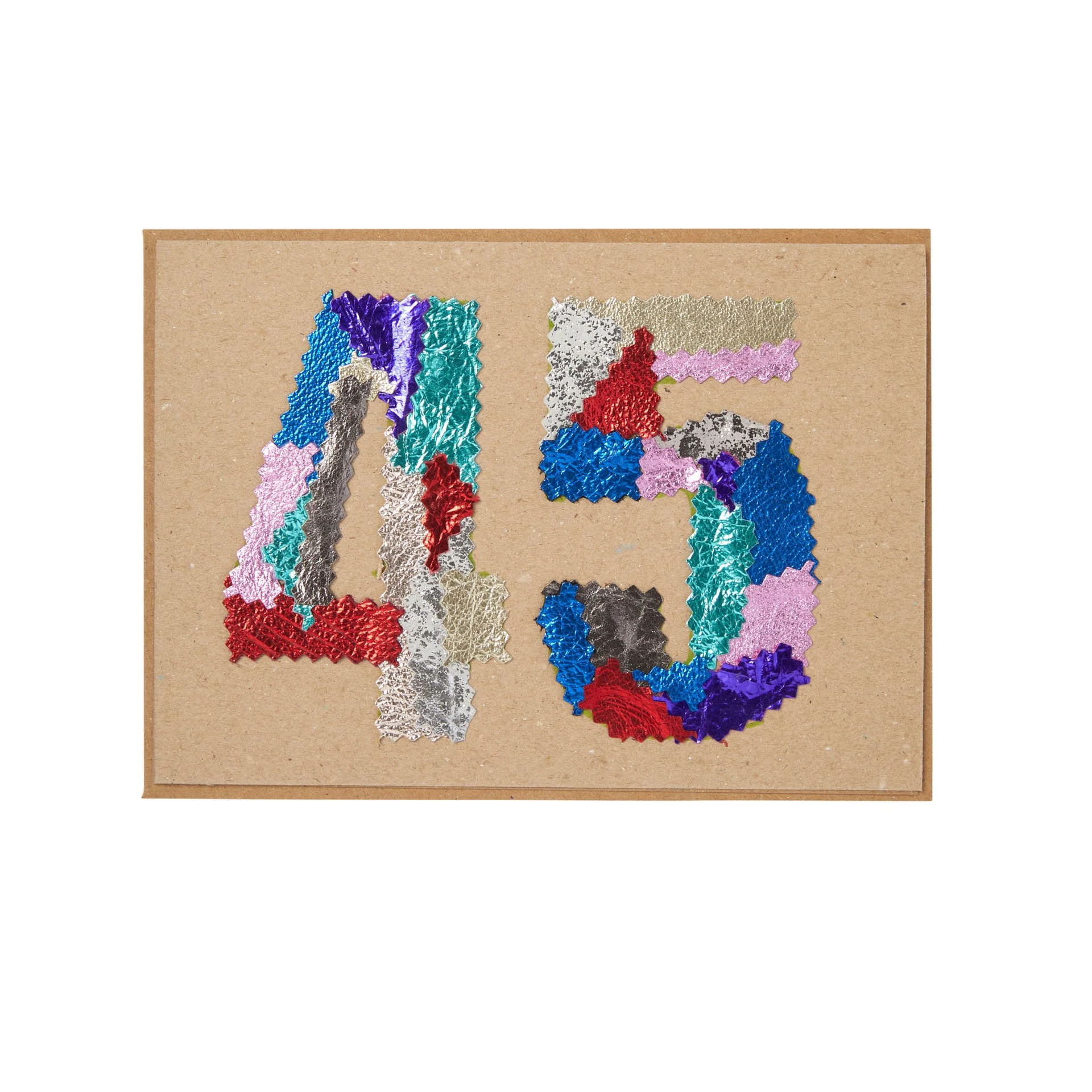 Manley greeting card number 45 made from leather off cut's